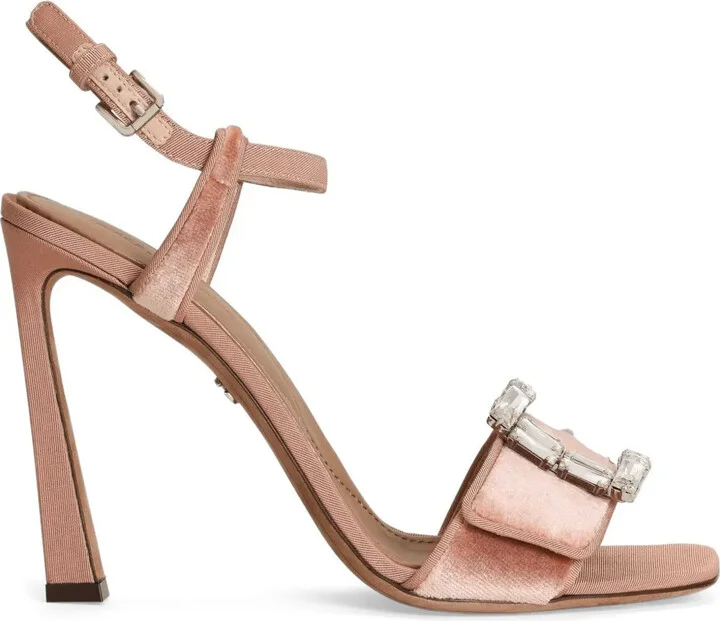 Crystal-Buckle Sandals