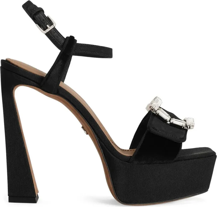Crystal-Buckle Sandals