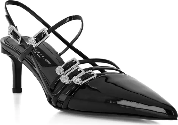 Crystal-Buckle Slingback Pumps - Image 2