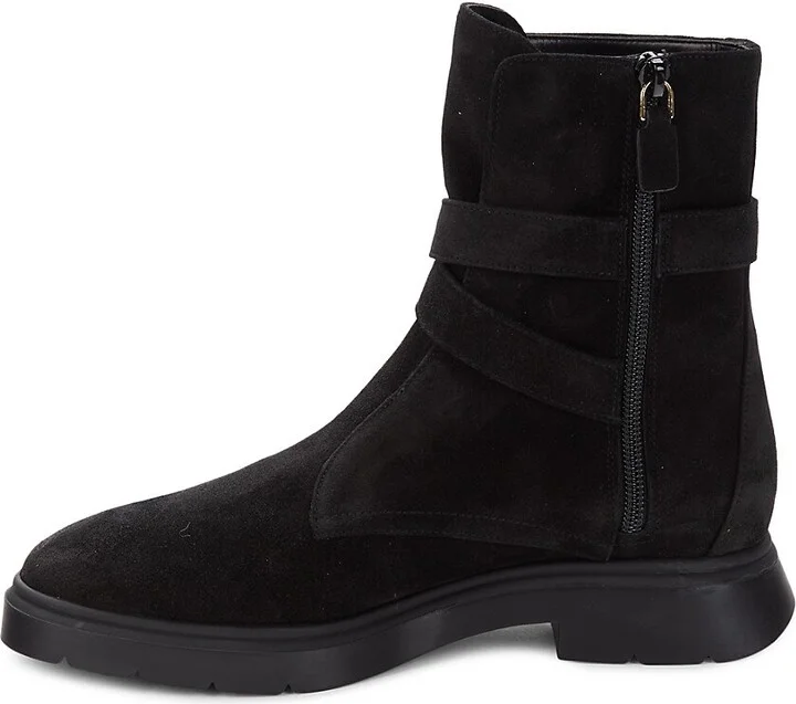 Crystal Buckle Suede Ankle Boots - Image 4