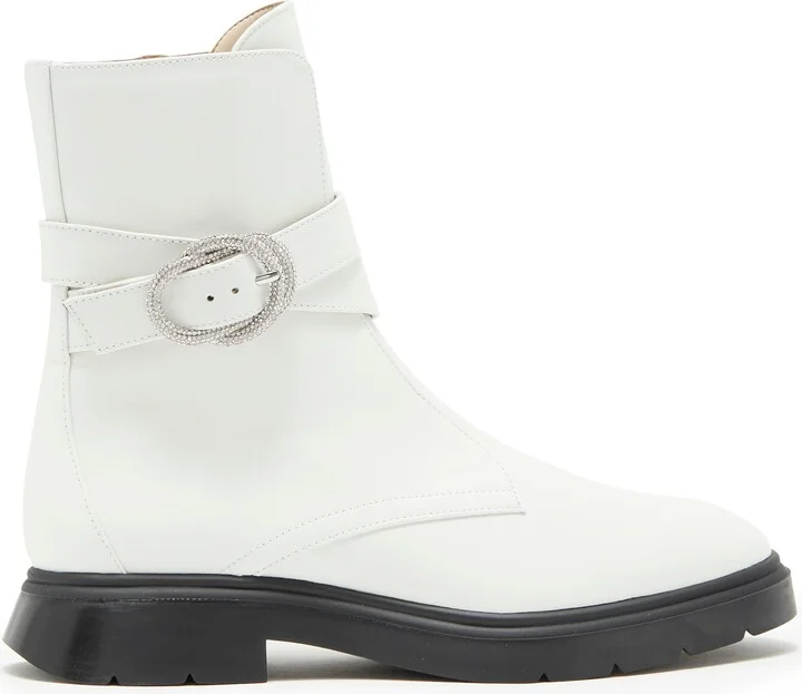 Crystal Buckle Zip Bootie - Image 3