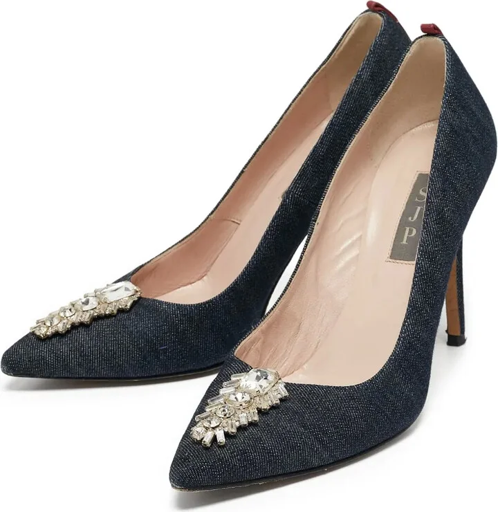 Crystal Denim Pumps - Image 2