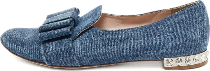 Crystal Denim Slippers