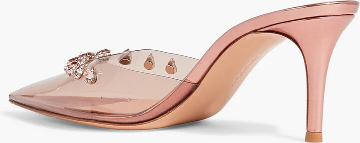 Crystal Drop crystal-embellished PVC mules - Image 3