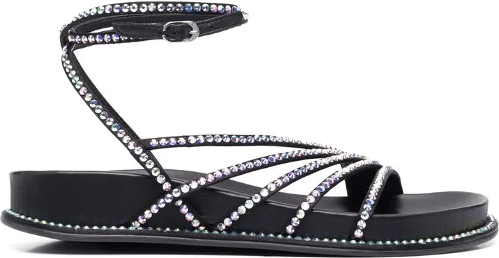 Crystal-Embelished Sandals