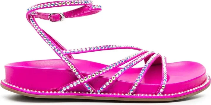 Crystal-Embelished Sandals