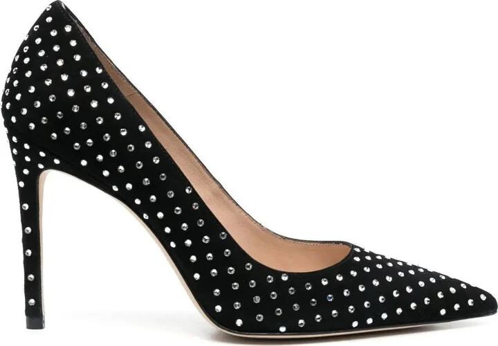 Crystal-Embellished 100mm Pumps