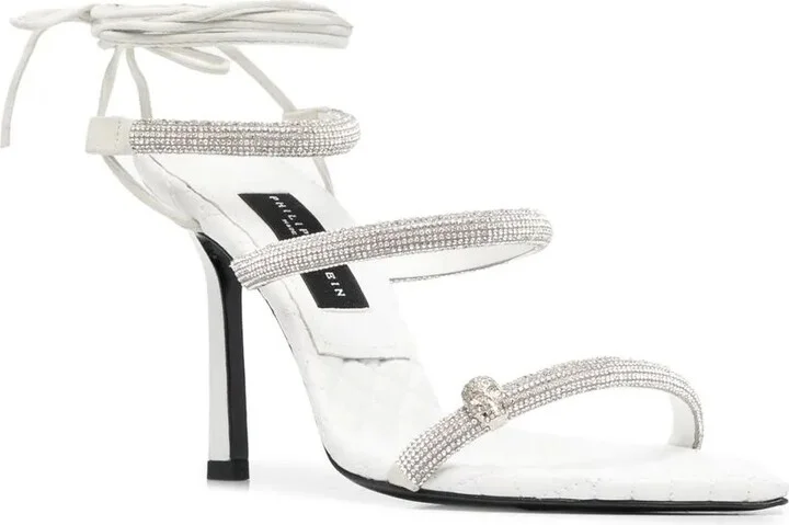 Crystal-Embellished 105mm Strappy Sandals - Image 2