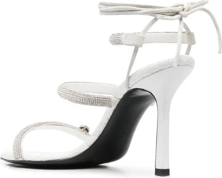 Crystal-Embellished 105mm Strappy Sandals - Image 3