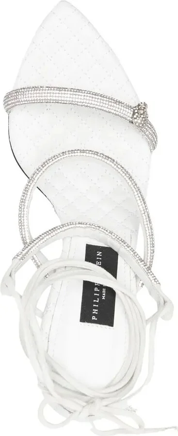 Crystal-Embellished 105mm Strappy Sandals - Image 4