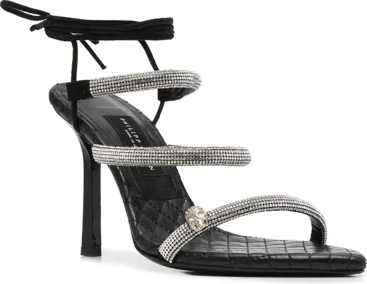 Crystal-Embellished 105mm Strappy Sandals - Image 2