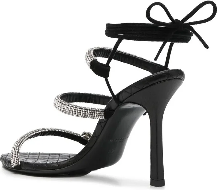 Crystal-Embellished 105mm Strappy Sandals - Image 3