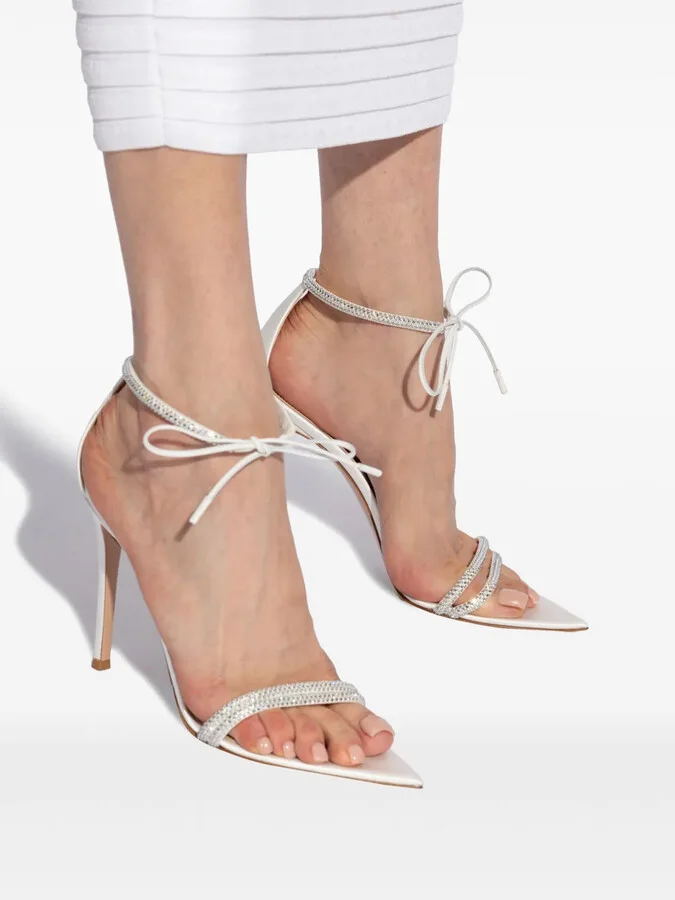 Crystal Embellished 115mm Sandals - Image 5