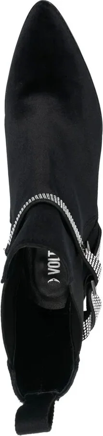 Crystal-Embellished 70mm Velvet Boots - Image 4