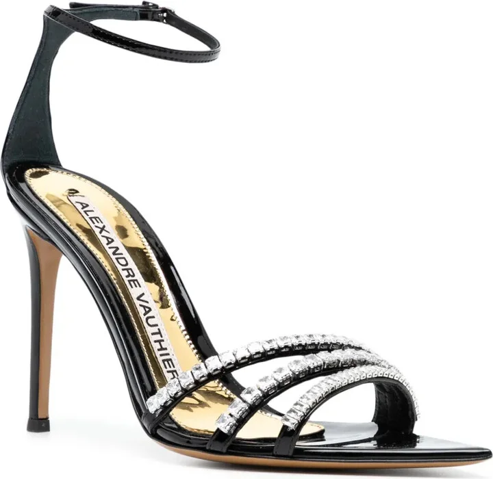 Crystal-Embellished 85mm Leather Sandals - Image 2