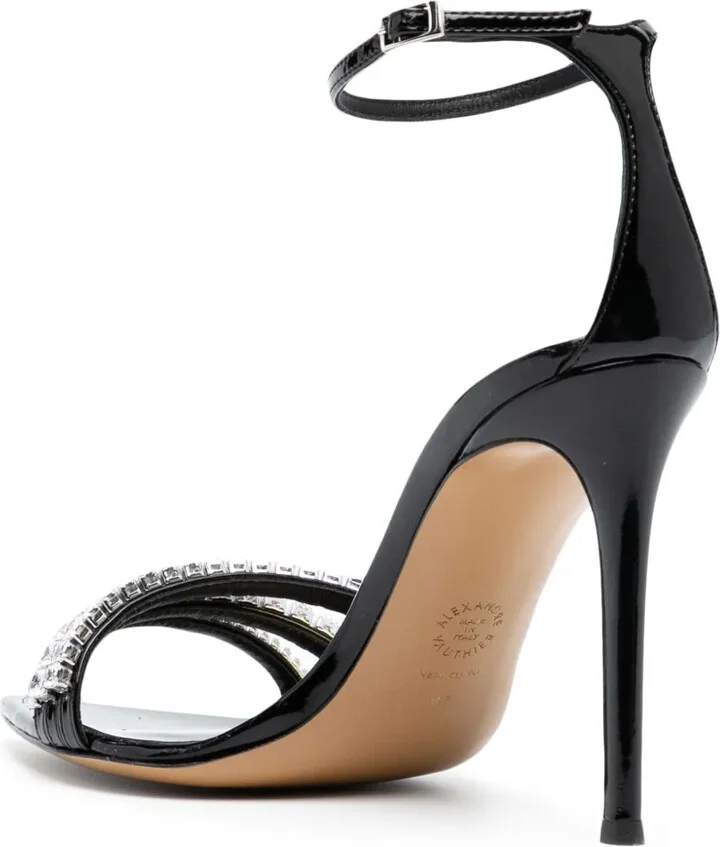 Crystal-Embellished 85mm Leather Sandals - Image 3
