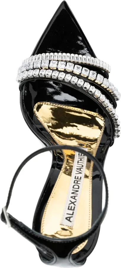 Crystal-Embellished 85mm Leather Sandals - Image 4