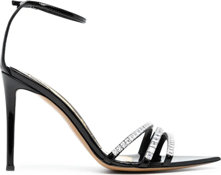 Crystal-Embellished 85mm Leather Sandals