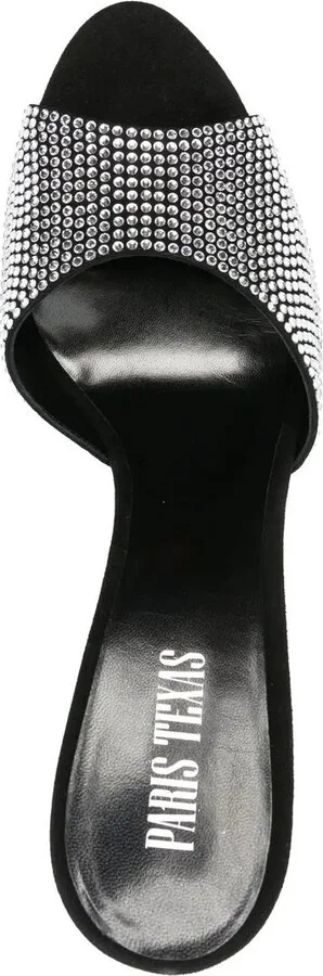 Crystal-Embellished 95mm Wedge Sandals - Image 4