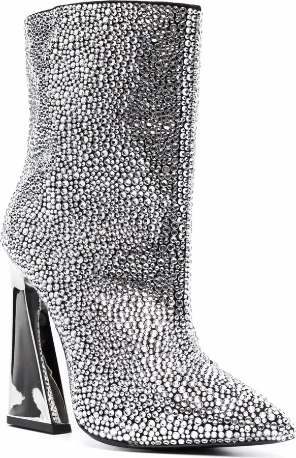 Crystal-Embellished Ankle Boots - Image 2