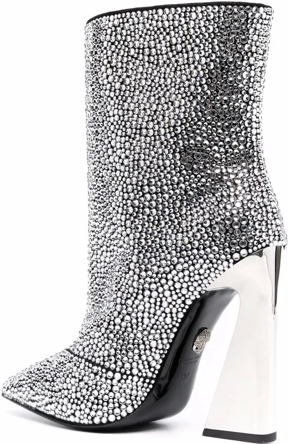 Crystal-Embellished Ankle Boots - Image 3