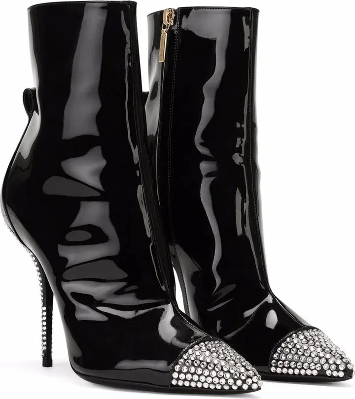 Crystal-Embellished Ankle Boots - Image 2