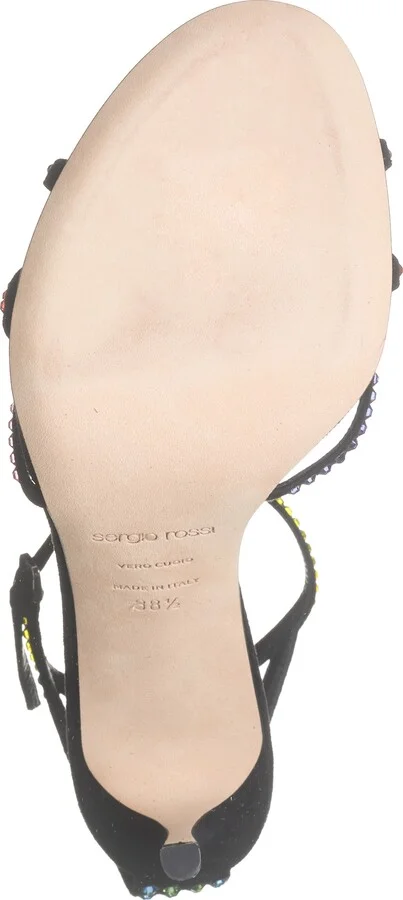 Crystal Embellished Ankle Strap Stiletto Sandal - Image 6