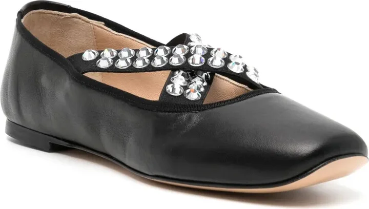 Crystal-Embellished Ballerina Shoes - Image 2