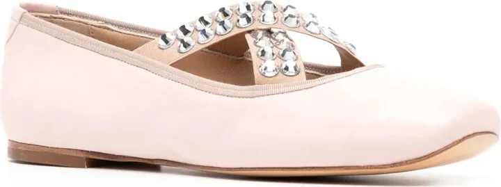 Crystal-Embellished Ballerina Shoes - Image 2