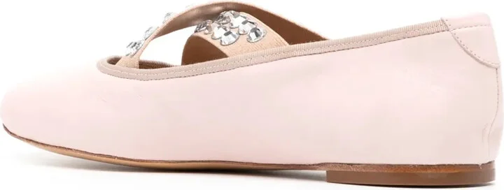 Crystal-Embellished Ballerina Shoes - Image 3
