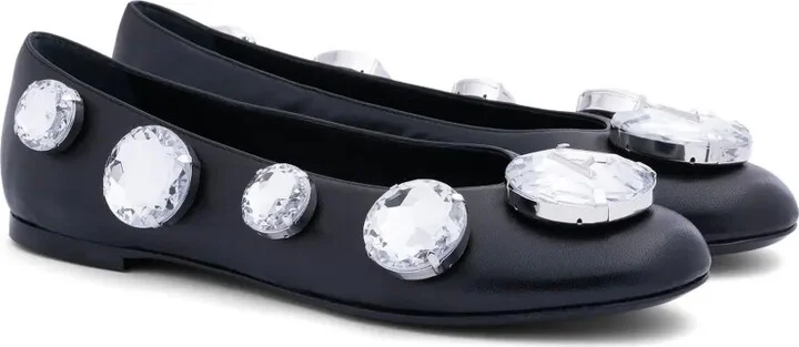 Crystal-Embellished Ballerina Shoes - Image 2