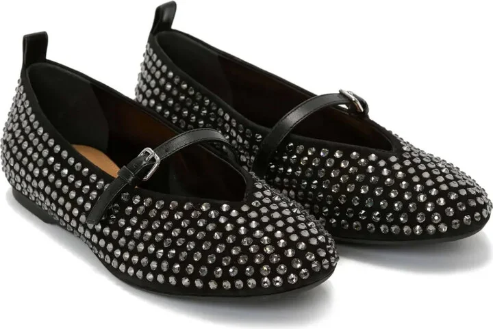 Crystal-Embellished Ballerina Shoes - Image 2