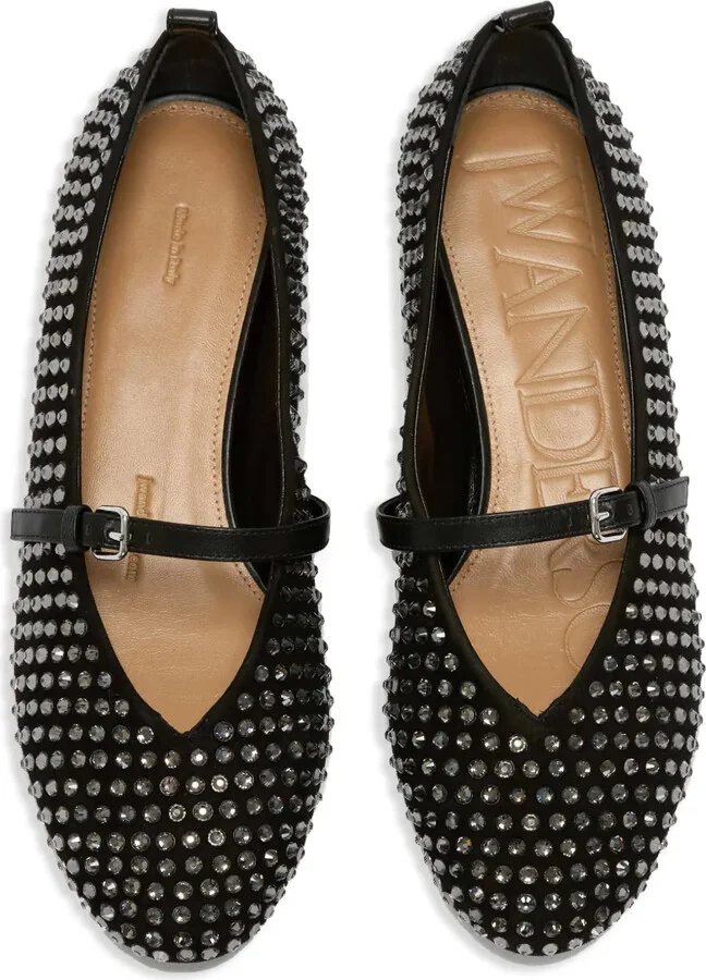 Crystal-Embellished Ballerina Shoes - Image 4