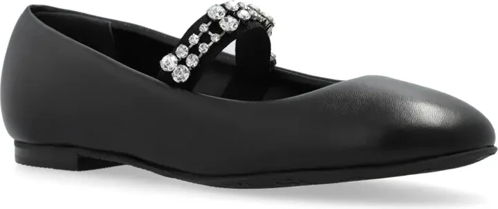 Crystal-Embellished Ballerina Shoes - Image 4