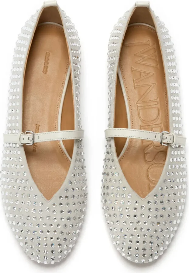 Crystal-Embellished Ballerina Shoes - Image 4