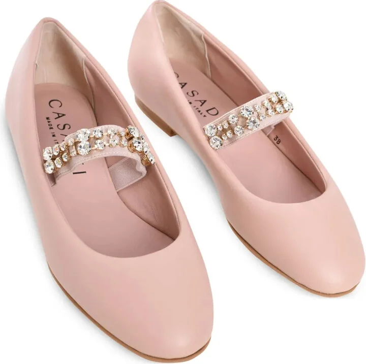 Crystal-Embellished Ballerina Shoes - Image 2