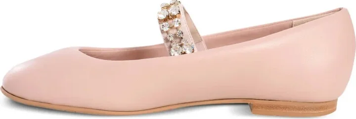 Crystal-Embellished Ballerina Shoes - Image 3