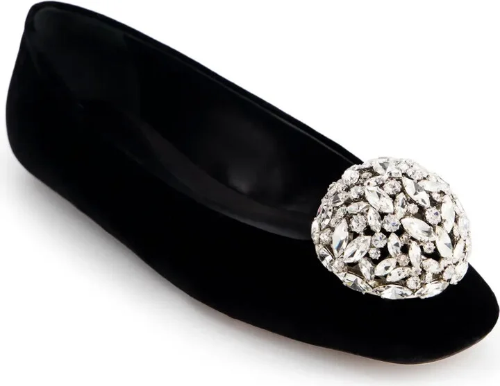 Crystal-Embellished Ballerina Shoes - Image 2