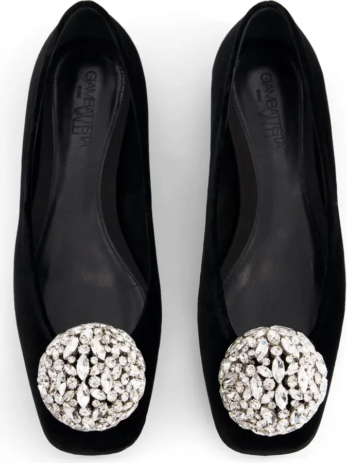Crystal-Embellished Ballerina Shoes - Image 4