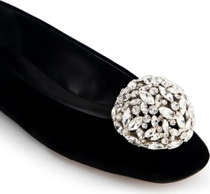 Crystal-Embellished Ballerina Shoes - Image 5