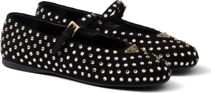 Crystal-Embellished Ballerina Shoes - Image 2