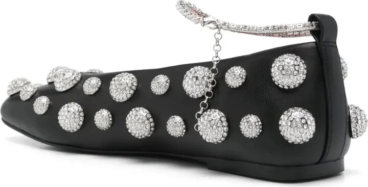 Crystal-Embellished Ballerina Shoes - Image 3