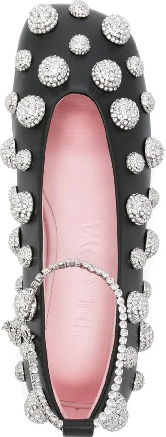 Crystal-Embellished Ballerina Shoes - Image 4