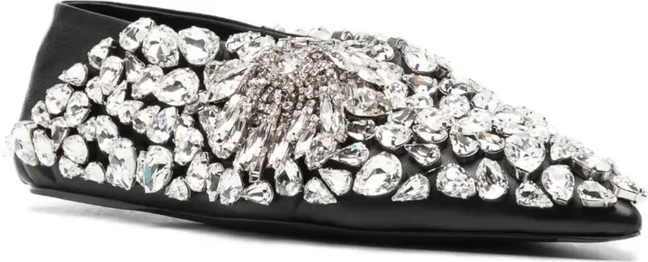 Crystal-Embellished Ballerina Shoes - Image 2