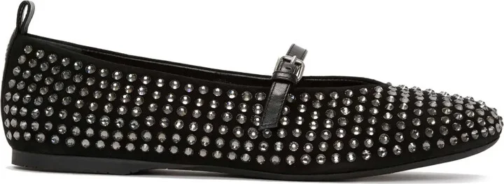 Crystal-Embellished Ballerina Shoes