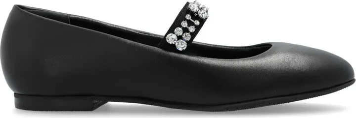Crystal-Embellished Ballerina Shoes