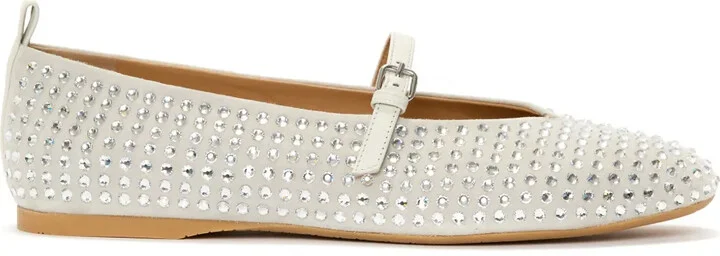 Crystal-Embellished Ballerina Shoes
