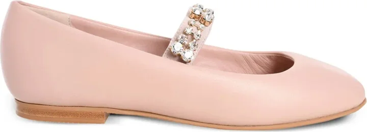 Crystal-Embellished Ballerina Shoes