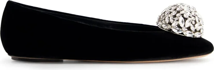 Crystal-Embellished Ballerina Shoes