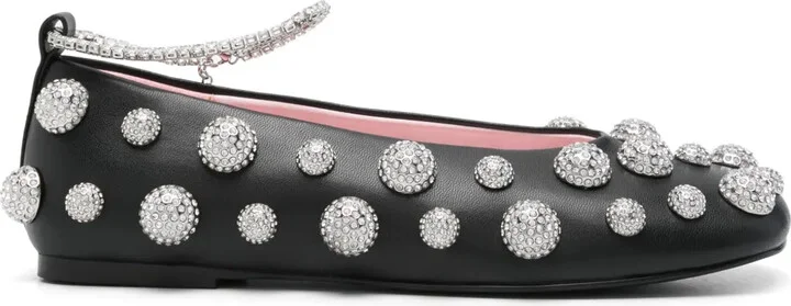 Crystal-Embellished Ballerina Shoes